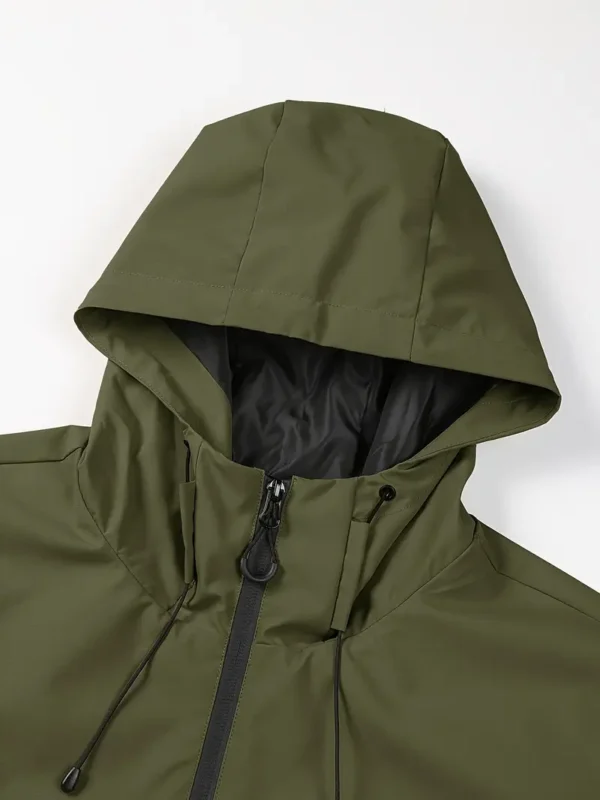 Jacket à capuche décontractée pour homme avec poches zippées – Image 4