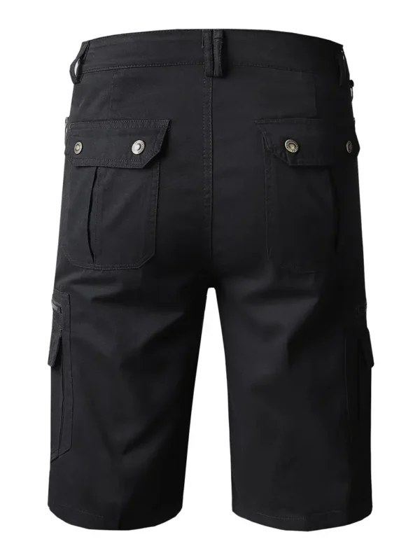 Short cargo en coton non extensible pour homme, short décontracté à poches multiples pour l'été et l'extérieur – Image 4
