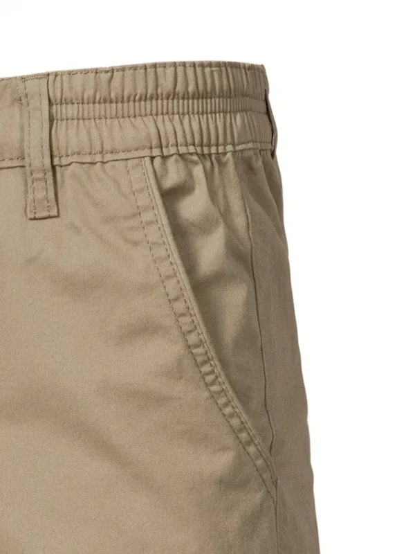 Short cargo d'extérieur de couleur unie pour homme, short classique décontracté tendance pour l'été – Image 4