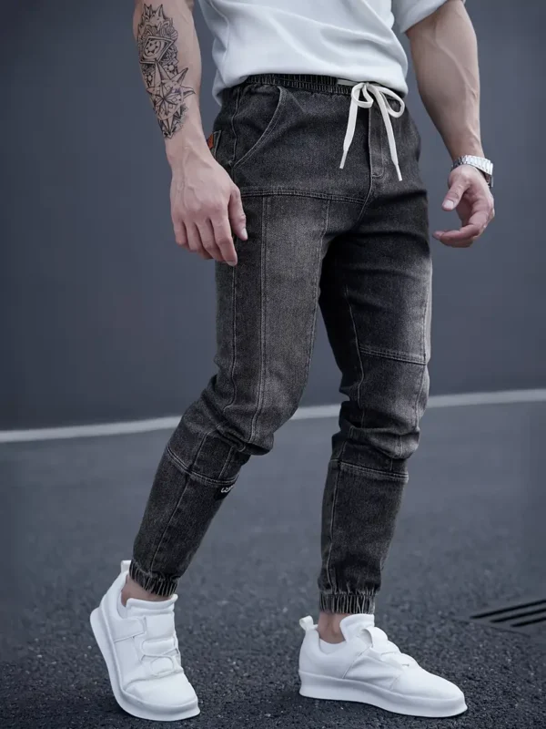 Jean slim décontracté à revers pour homme avec cordon de serrage Jean slim décontracté à revers pour homme avec cordon de serrage, pantalon en denim polyvalent de style urbain pour homme 17 août 2024 Kotazando