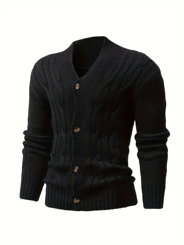 Cardigan boutonné à manches longues en tricot côtelé uni pour homme Cardigan boutonné à manches longues en tricot côtelé uni pour homme, hauts confortables chics et tendance pour l'automne et l'hiver, vêtements de loisirs en plein air 27 août 2024 Kotazando