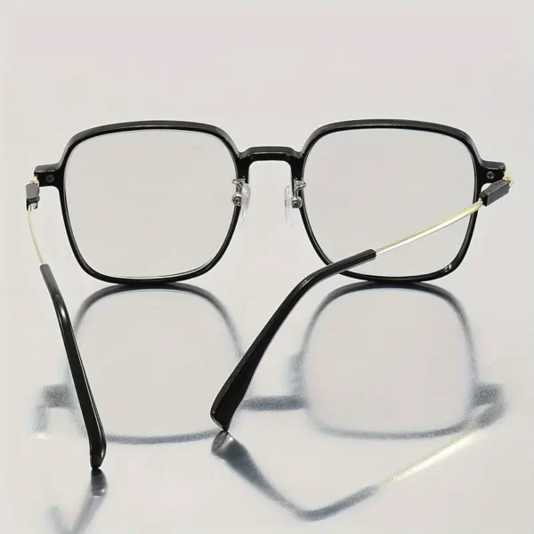 Lunettes de soleil carrées à changement de couleur et filtre de lumière bleue pour téléphones portables et ordinateurs, Monture et verres en PC, Sans ordonnance, Cadeau avec étui et chiffon, Accessoire de mode pour homme – Image 4