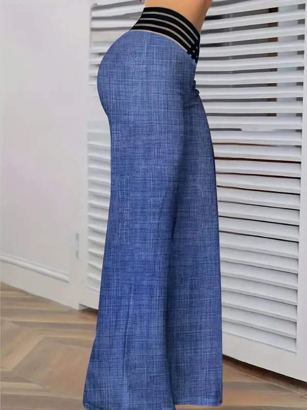 Pantalon large taille haute, pantalon ample décontracté pour le printemps et l'été, vêtements pour femmes – Image 5