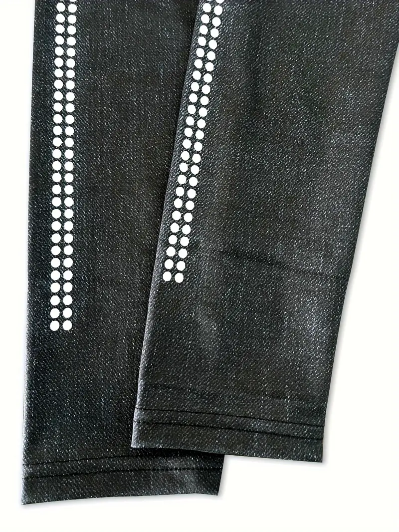 Pantalon moulant de yoga en simili-jean, legging de sport extensible pour course à pied, vêtements de sport pour femmes 6 Pantalon moulant de yoga en simili-jean, legging de sport extensible pour course à pied, vêtements de sport pour femmes – Image 5
