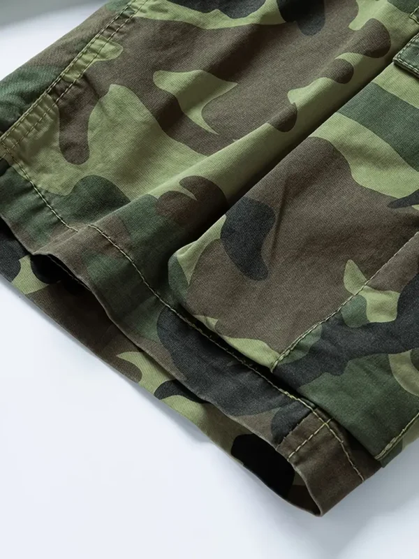 Short de sport décontracté en coton camouflage pour homme, à la mode, adapté aux sports de plein air, confortable et polyvalent – Image 5