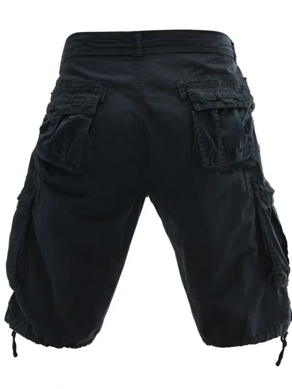 Short cargo ample en coton pour homme, coupe décontractée, avec poches latérales, pour les loisirs en plein air et le travail en été – Image 5