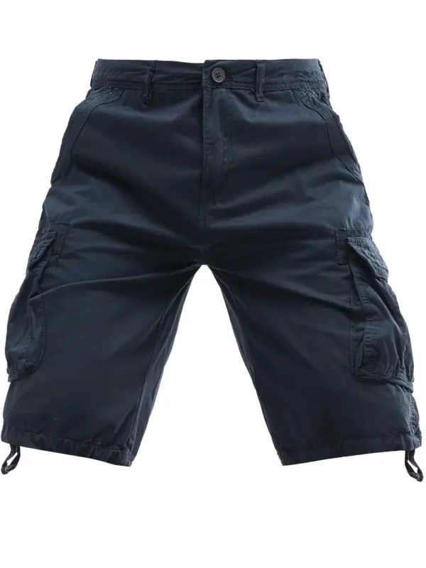 Short cargo ample en coton pour homme, coupe décontractée, avec poches latérales, pour les loisirs en plein air et le travail en été – Image 5