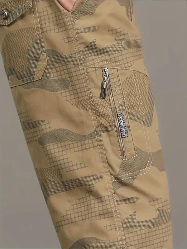 Short cargo ample à taille élastique avec poches latérales pour homme Short cargo ample à taille élastique avec poches latérales pour homme, motif camouflage décontracté, pour les loisirs en plein air et le travail en été 15 août 2024 Kotazando