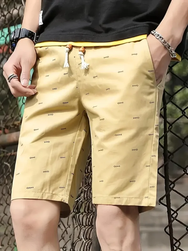 Short graphique hawaïen tendance pour homme avec cordon de serrage et imprimés fantaisie pour la plage, la piscine et les vacances en été – Image 5