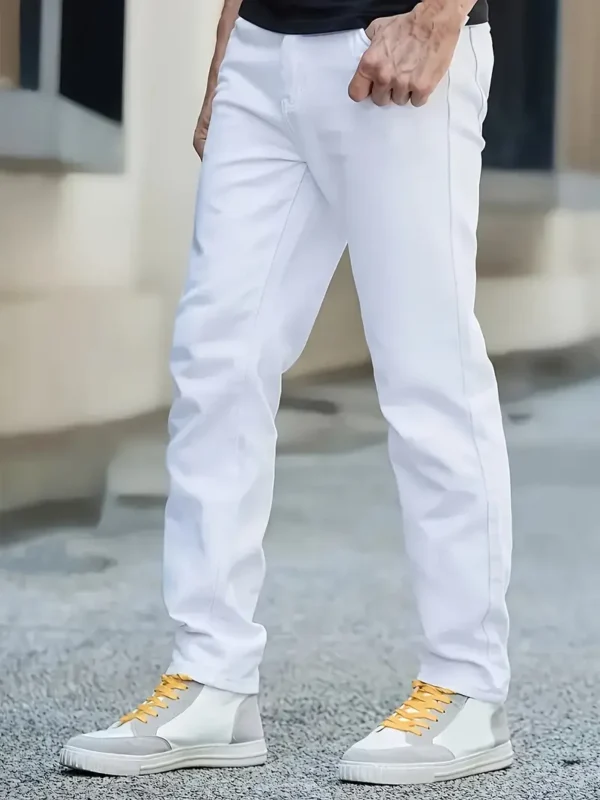 Pantalon en jean coupe droite pour homme, design classique pour homme – Image 5