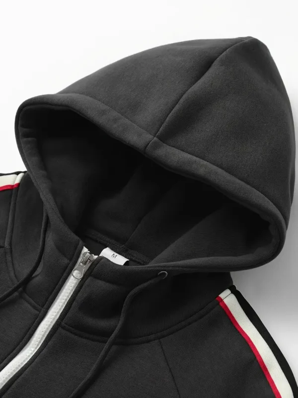 Ensemble sweat-shirt à capuche et pantalon de jogging à rayures colorées pour homme – Image 5