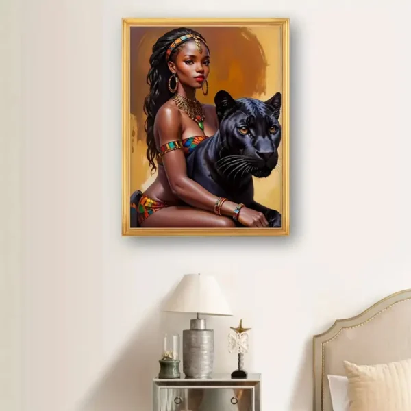 Impression de 40x50cm sur toile représentant une femme africaine moderne et un guépard Impression de 40x50cm sur toile représentant une femme africaine moderne et un guépard 25 août 2024 Kotazando