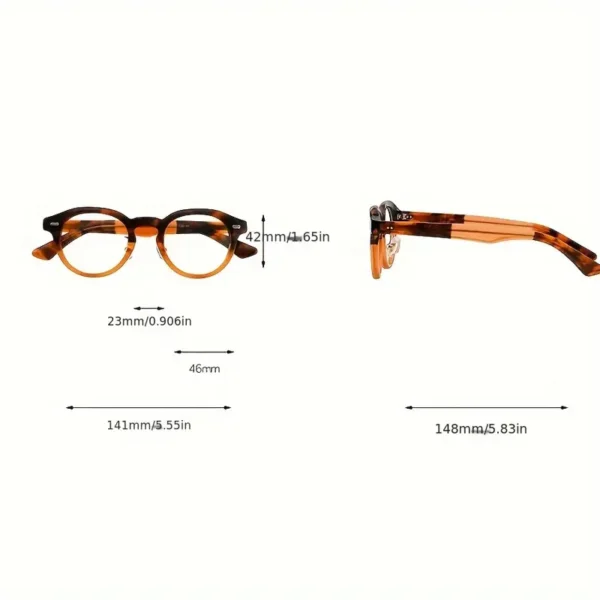 Lunettes à monture polygonale tendance avec détails en pierres précieuses, Style rétro, verres TAC, monture complète, étui inclus - Lunettes de mode – Image 5