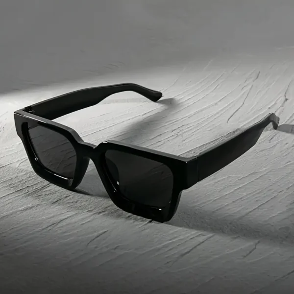 Lunettes carrées à monture épaisse vintage, monture intégrale en polycarbonate, verres rectangulaires épais rétro pour hommes et femmes, lunettes de loisirs quotidiennes antireflets – Image 5