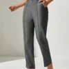 Pantalon de costume à jambe droite de couleur unie Pantalon de costume à jambe droite de couleur unie, pantalon élégant à taille haute plissé pour le travail et le bureau, vêtements pour femmes août 8, 2024 Kotazando