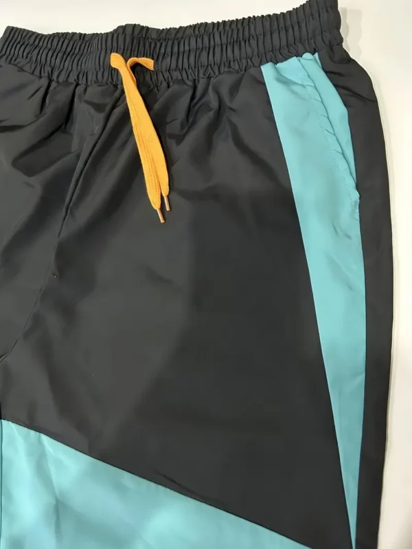 Short décontracté à imprimé et couleur contrastée pour homme avec cordon de serrage et poches, idéal pour la maison et l'extérieur – Image 6