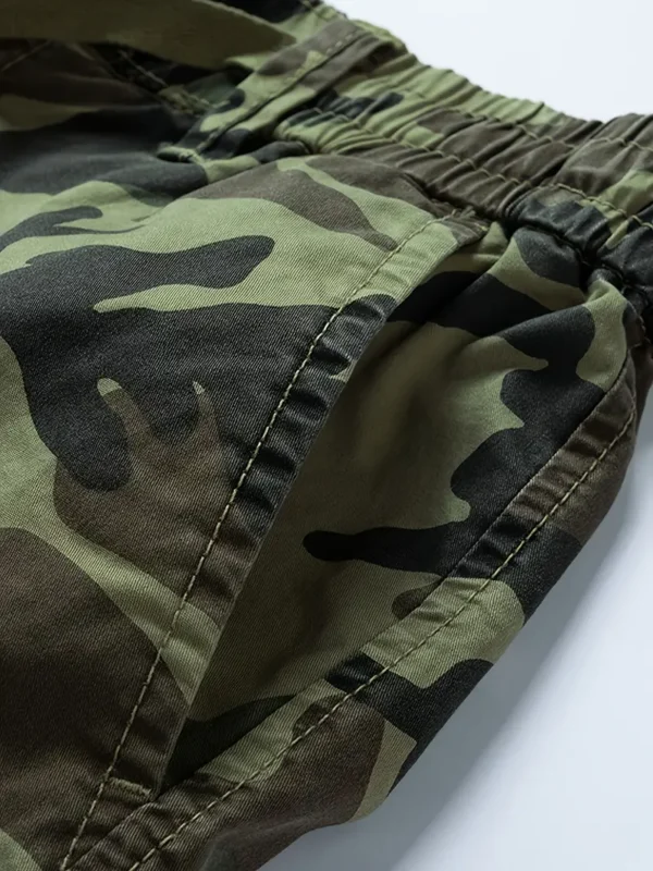Short de sport décontracté en coton camouflage pour homme, à la mode, adapté aux sports de plein air, confortable et polyvalent – Image 6