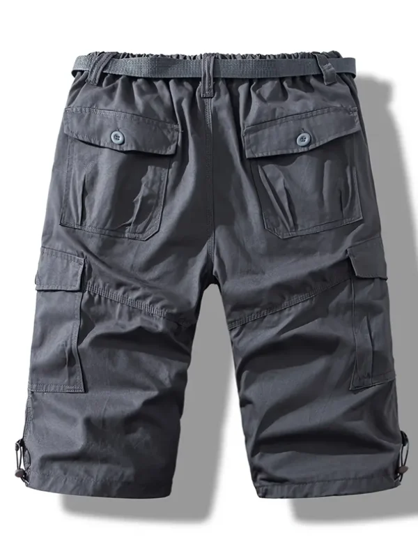 Short cargo pour homme - Short utilitaire multi-poches - Style décontracté - Pour randonnée estivale à vélo – Image 6