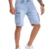 Short en jean ample uni pour homme avec poches Short cargo en jean de couleur unie pour homme avec poche, jorts tendance d'été août 17, 2024 Kotazando