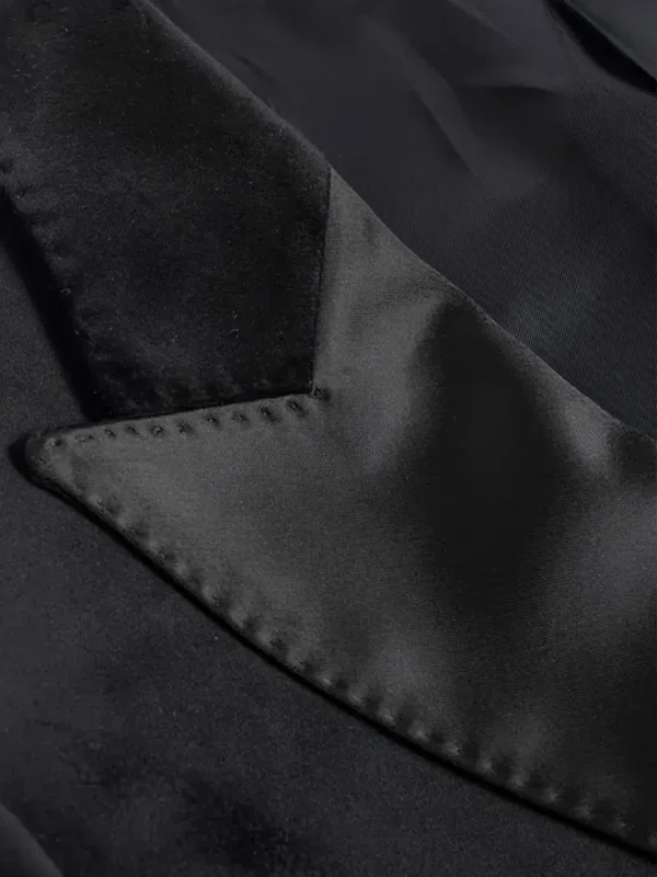Ensemble de costume classique uni 3 pièces pour homme, veste blazer à boutonnage simple – Image 6