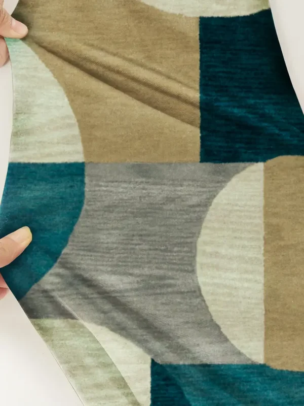 Pantalon décontracté à imprimé numérique multicolore à motif géométrique circulaire pour homme avec poche – Image 6