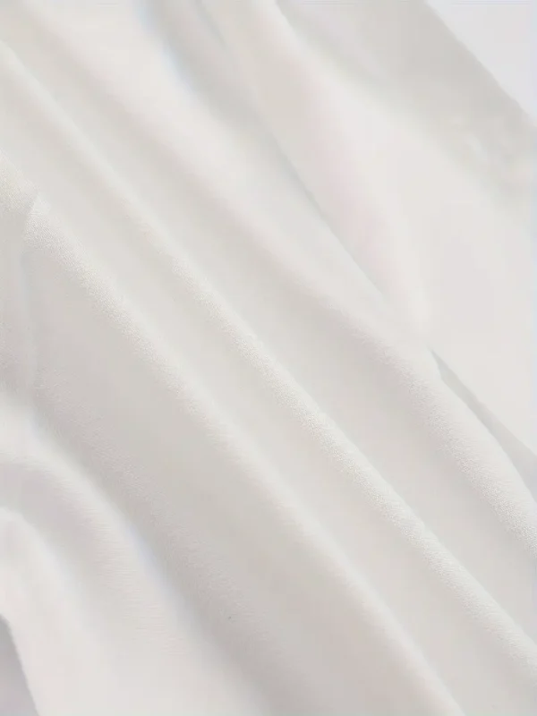 Chemise à col uni grande taille, chemise décontractée à manches longues – Image 6