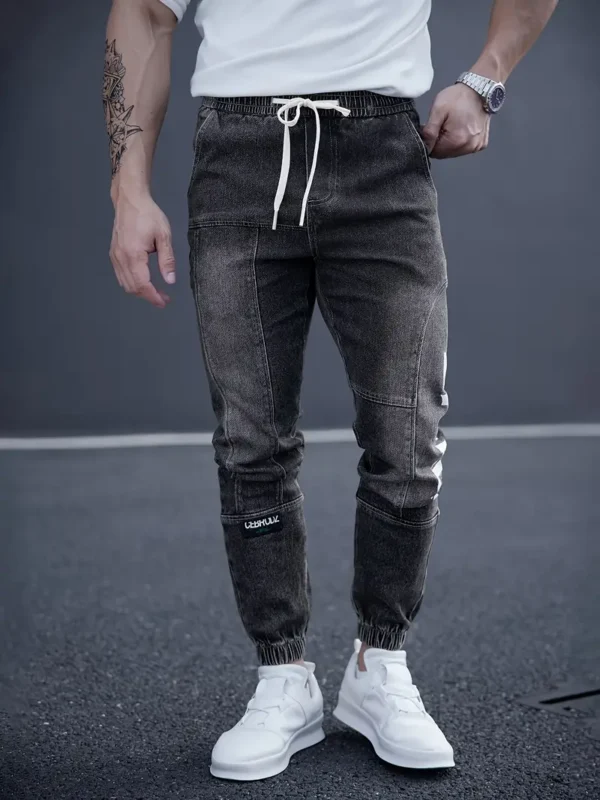 Jean slim décontracté à revers pour homme avec cordon de serrage Jean slim décontracté à revers pour homme avec cordon de serrage, pantalon en denim polyvalent de style urbain pour homme 17 août 2024 Kotazando