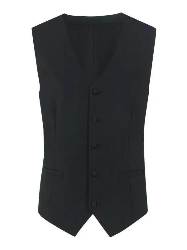 Ensemble de costume classique uni 3 pièces pour homme, veste blazer à boutonnage simple – Image 7