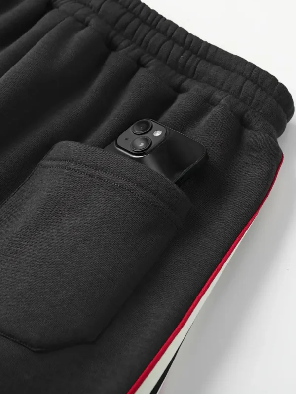 Ensemble sweat-shirt à capuche et pantalon de jogging à rayures colorées pour homme – Image 7