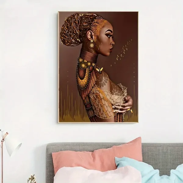 Lot de 3 toiles murales de 50 x 70 cm représentant une femme africaine Lot de 3 toiles murales de 50 x 70 cm représentant une femme africaine, belle peinture murale noire, art mural moderne 25 août 2024 Kotazando