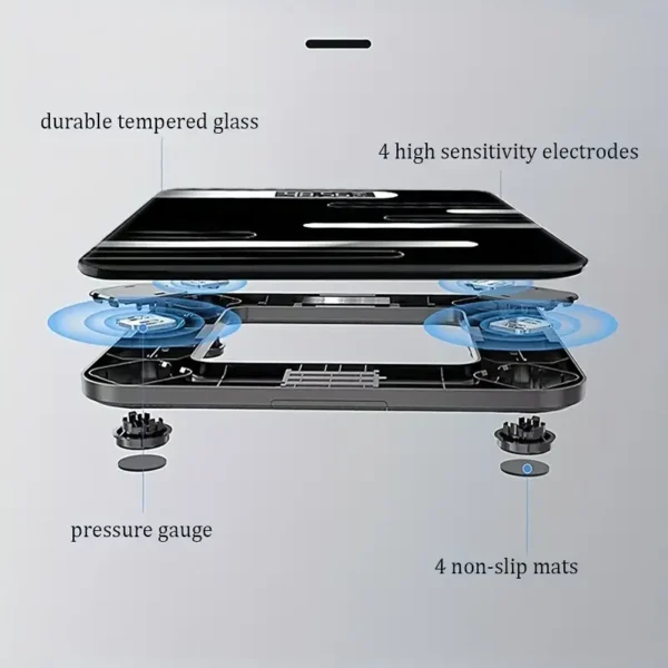 Balance électronique Balance électronique, balance de santé numérique intelligente, balance de poids au sol de précision, balance corporelle numérique en verre à écran LCD, outils de salle de bain 3 octobre 2024 Kotazando