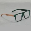 Lunettes carrées sans monture pour homme avec branches en bois à imprimé léopard Lunettes de soleil carrées élégantes et colorées à dessus plat, avec branches en grain de bois, pour hommes, femmes, étudiants août 31, 2024 Kotazando