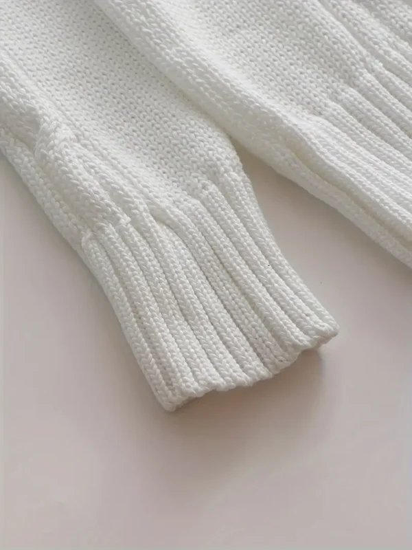 Cardigan boutonné à manches longues en tricot côtelé uni pour homme, hauts confortables chics et tendance pour l'automne et l'hiver, vêtements de loisirs en plein air – Image 8