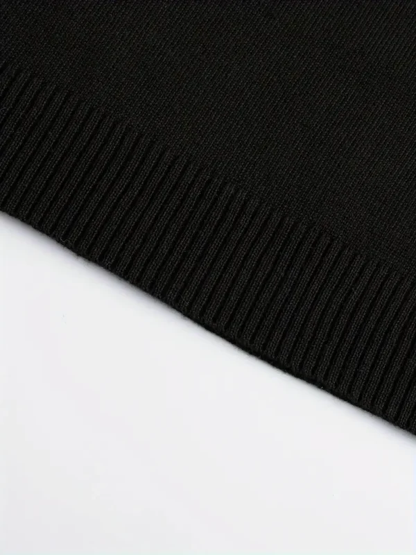 Pull sans manches en tricot à imprimé graphique Argyle pour homme, gilet décontracté à col en V pour activités de plein air – Image 8