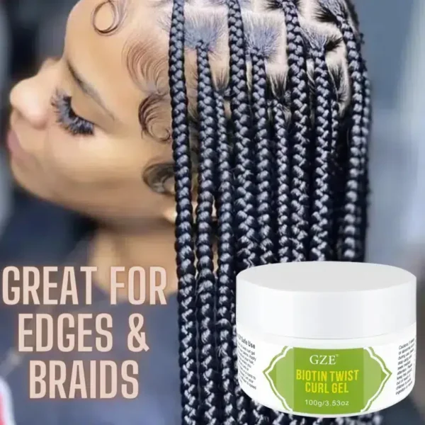 Gel coiffant hydratant GZE Biotin Twist Curl 100 g, Gel coiffant hydratant pour cheveux normaux pour une tenue flexible – Image 8