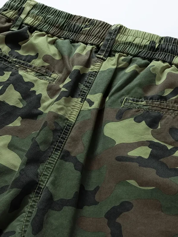 Short de sport décontracté en coton camouflage pour homme, à la mode, adapté aux sports de plein air, confortable et polyvalent – Image 10