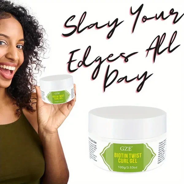 Gel coiffant hydratant GZE Biotin Twist Curl 100 g, Gel coiffant hydratant pour cheveux normaux pour une tenue flexible – Image 10