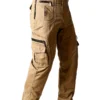 Pantalon cargo uni 100 % coton pour homme, design multipoches, pantalon décontracté et confortable pour l'extérieur 26 décembre 2024 Kotazando