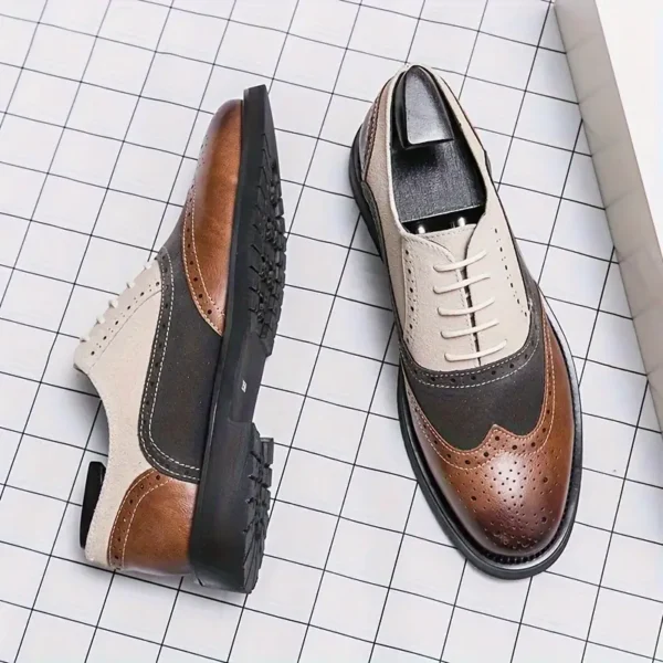 Chaussures De Ville À Lacets Rétro Pour Homme Chaussures De Ville À Lacets Rétro Pour Homme, Avec Empiècements Bicolores Style Wing-tip Et Dessus En Simili Cuir, Résistantes À L'usure Et Antidérapantes, Pour Les Occasions Professionnelles Et Festives 11 septembre 2024 Kotazando