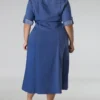 Robe manteau en jean maxi bleu délavé uni grande taille avec ceinture Robe manteau en jean maxi bleu délavé uni grande taille avec ceinture, style rétro, jeans et vêtements en jean pour femmes septembre 13, 2024 Kotazando