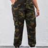 Jean décontracté grande taille Jean décontracté grande taille, pantalon cargo taille haute à motif camouflage pour femmes avec boutons et poches septembre 13, 2024 Kotazando