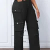 Jean décontracté grande taille Jean cargo noir grande taille pour femme avec plusieurs poches, pantalon large en denim stretch décontracté, pantalon tendance pour le confort et le style - Parfait pour l'automne et l'hiver septembre 13, 2024 Kotazando