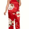 Ensemble de pyjama en satin élégant pour femme grande taille Ensemble de pyjama en satin élégant pour femme grande taille, Imprimé floral, haut sans manches et pantalon confortable, tissu extensible pour toutes les saisons 26 décembre 2024 Kotazando