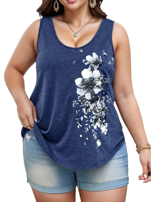 Débardeur imprimé floral grande taille Débardeur imprimé floral grande taille, haut décontracté sans manches à col rond pour l'été et le printemps, vêtements grande taille pour femmes septembre 24, 2024 Kotazando