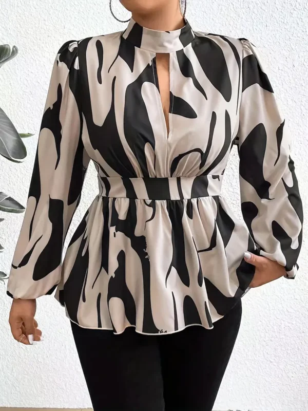 Chemisier imprimé léopard chic grande taille pour femme Chemisier imprimé léopard chic grande taille pour femme, Manches longues, col montant, taille ceinturée, lavable en machine, mélange de polyester et d'élasthanne 24 septembre 2024 Kotazando