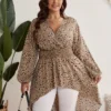 Chemisier décontracté grande taille, haut à manches lanternes et col montant pour femme, imprimé floral, ourlet haut et bas, froncé, taille cintrée 1 Chemisier décontracté grande taille Chemisier décontracté grande taille, haut à manches lanternes et col montant pour femme, imprimé floral, ourlet haut et bas, froncé, taille cintrée 26 décembre 2024 Kotazando
