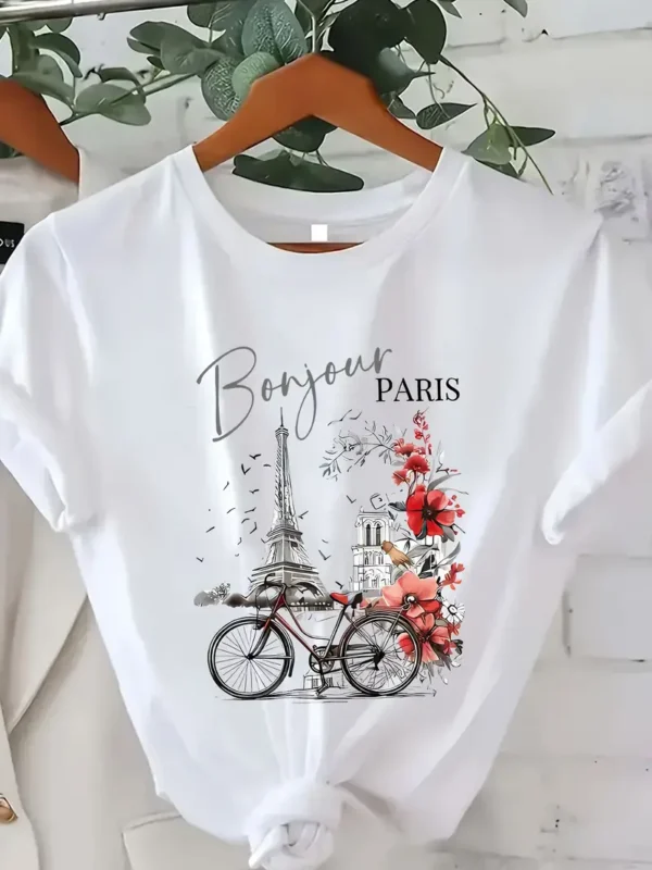 T-shirt ras du cou imprimé Paris grande taille T-shirt ras du cou imprimé Paris grande taille, t-shirt décontracté à manches courtes pour le printemps et l'été, vêtements grande taille pour femmes septembre 28, 2024 Kotazando