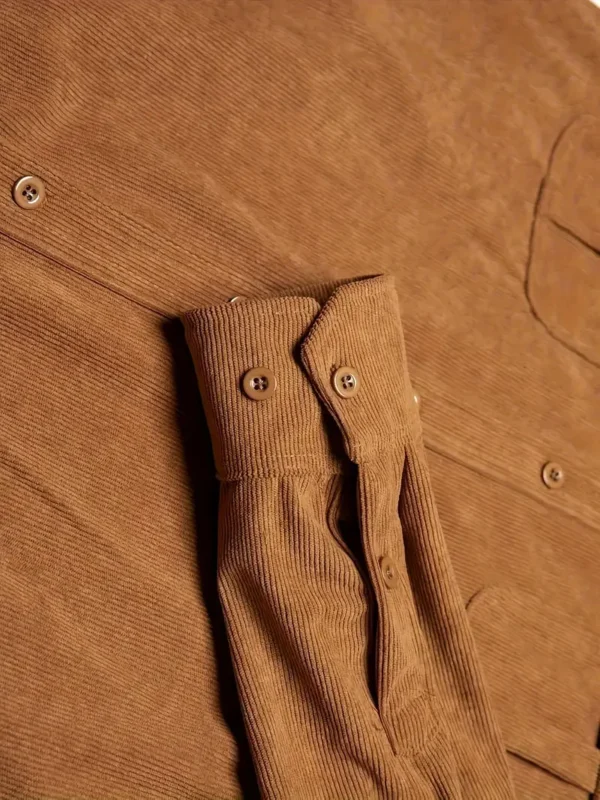 Chemise d'affaires en velours côtelé pour hommes – Image 11