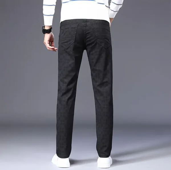 Pantalon cargo graphique à carreaux et blocs de couleurs pour hommes avec poches, pantalon décontracté en coton pour activités de plein air – Image 14