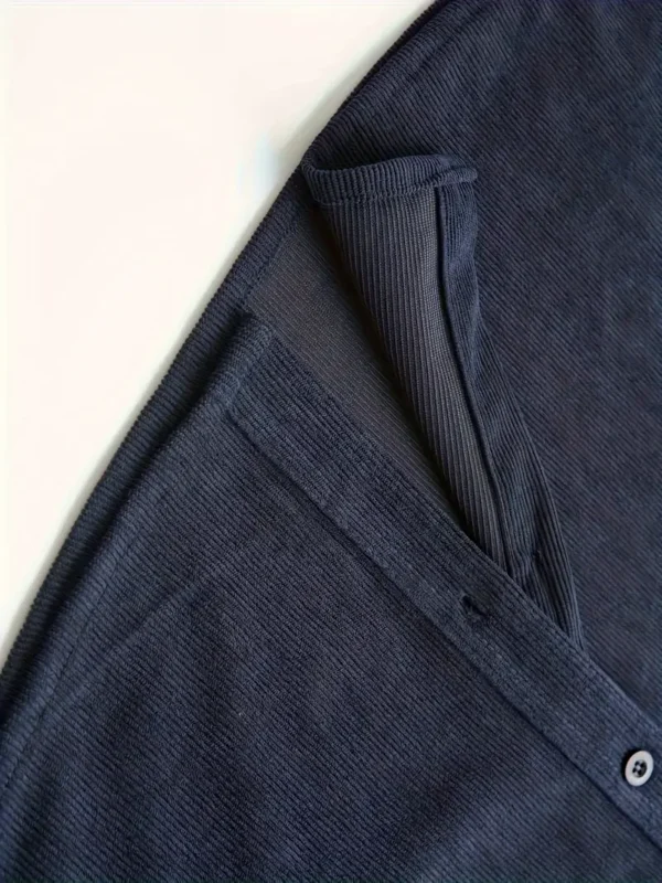 Chemise d'affaires en velours côtelé pour hommes – Image 15